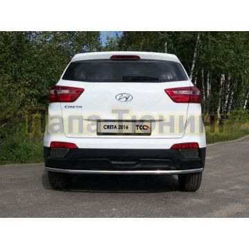 Защита заднего бампера 42 мм ТСС для Hyundai Creta 2016-2021