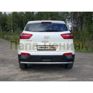Защита заднего бампера 60 мм ТСС для Hyundai Creta 2016-2021