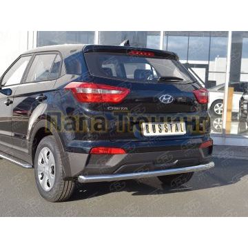 Защита заднего бампера d57 РусСталь для Hyundai Creta 2016-2021