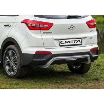 Защита заднего бампера скоба 57 мм Rival для Hyundai Creta 2016-2021