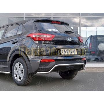 Защита заднего бампера волна d42 РусСталь для Hyundai Creta 2016-2021