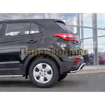 Защита заднего бампера волна d42 РусСталь для Hyundai Creta 2016-2021