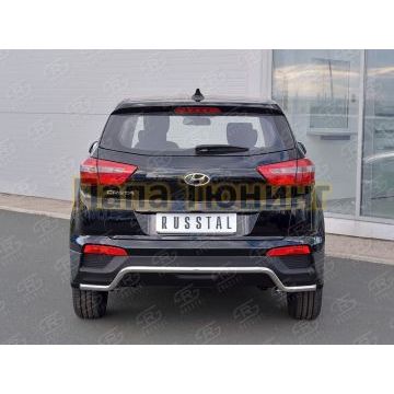 Защита заднего бампера волна d42 РусСталь для Hyundai Creta 2016-2021