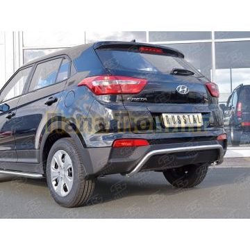 Защита заднего бампера волна под машину d42 РусСталь для Hyundai Creta 2016-2021
