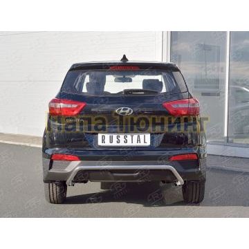 Защита заднего бампера волна под машину d42 РусСталь для Hyundai Creta 2016-2021