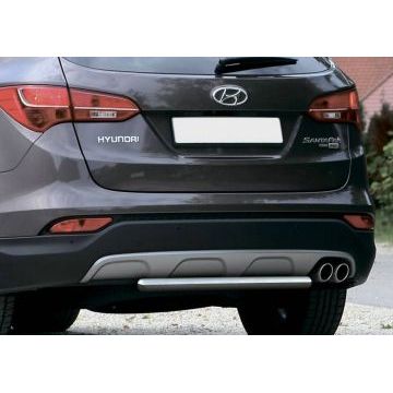 Защита заднего бампера 57 мм Rival для Hyundai Santa Fe 2012-2015