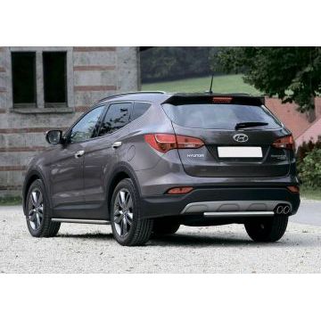 Защита заднего бампера 57 мм Rival для Hyundai Santa Fe 2012-2015