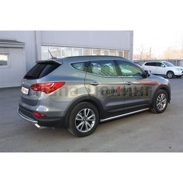 Защита заднего бампера 60 мм ALFeco для Hyundai Santa Fe 2012-2015