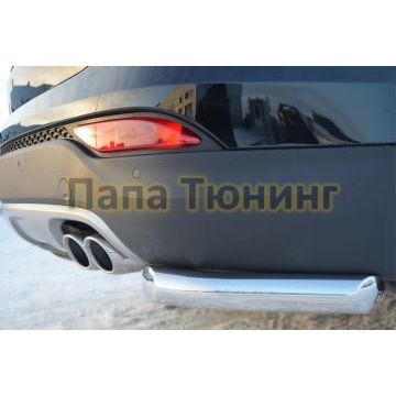 Защита задняя уголки d57 РусСталь для Hyundai Santa Fe 2012-2015