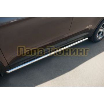 Пороги труба d57 вариант 3 РусСталь для Hyundai Santa Fe Grand 2014-2016