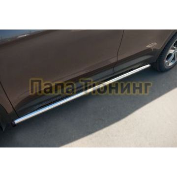 Пороги труба d57 вариант 2 РусСталь для Hyundai Santa Fe Grand 2014-2016