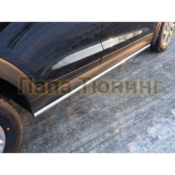 Пороги труба 42 мм для Hyundai Tucson 2018-2021 Пороги труба 42 мм для Hyundai Tucson 2018-2021