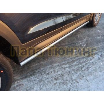 Пороги труба 50 мм для Hyundai Tucson 2018-2021 Пороги труба 50 мм для Hyundai Tucson 2018-2021