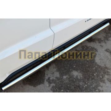 Защита штатных порогов d57 вариант 3 РусСталь для Jeep Grand Cherokee 2013-