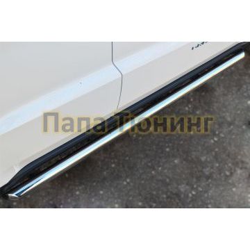 Защита штатных порогов d57 вариант 1 РусСталь для Jeep Grand Cherokee 2013-