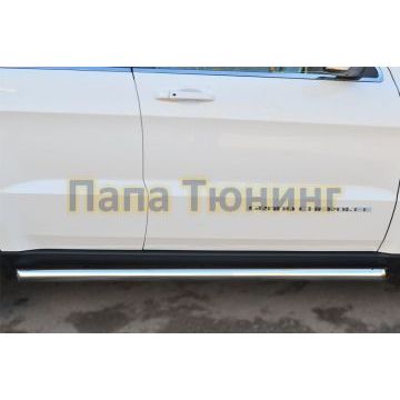 Защита штатных порогов d57 вариант 1 РусСталь для Jeep Grand Cherokee 2013-