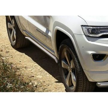 Защита штатных порогов 57 мм Rival для Jeep Grand Cherokee 2013-