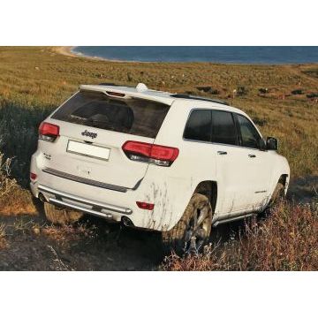 Защита заднего бампера двойная 57-57 мм Rival для Jeep Grand Cherokee 2013-