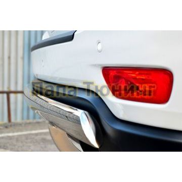 Защита заднего бампера овальная 75хd42 дуга РусСталь для Jeep Grand Cherokee 2013-