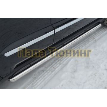 Пороги труба d57 вариант 1 РусСталь для Jeep Grand Cherokee 2010-2013