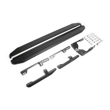 Пороги алюминиевые Rival Black-Premium для Audi Q3 2011-2018