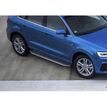 Пороги алюминиевые Rival Premium для Audi Q3 2011-2018