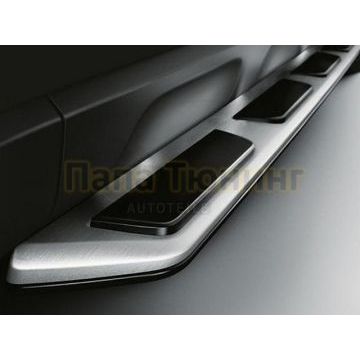 Пороги алюминиевые вариант 2 OEM Tuning для Audi Q3 2011-2018
