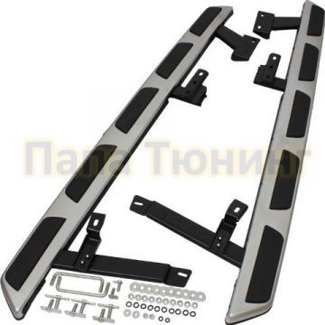 Пороги алюминиевые вариант 2 OEM Tuning для Audi Q3 2011-2018