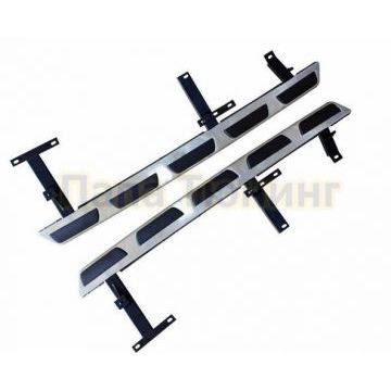 Пороги алюминиевые вариант 2 OEM Tuning для Audi Q3 2011-2018