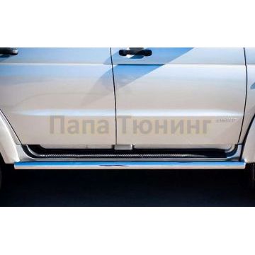 Пороги труба d76 вариант 3 РусСталь для Kia Sorento 2009-2012