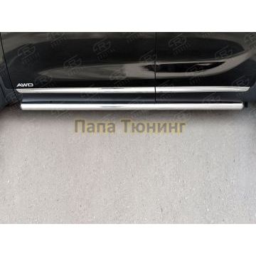 Пороги труба d57 вариант 3 РусСталь для Kia Sorento Prime 2015-