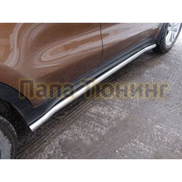 Пороги труба 60 мм для Kia Sportage 2018-2021