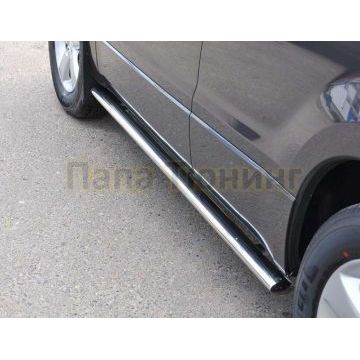 Пороги труба овальная 75x42 мм РусСталь для Toyota Highlander 2010-2014