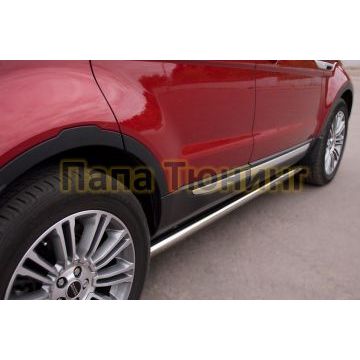 Пороги труба d57 вариант 3 РусСталь для Land Rover Evoque 2011-