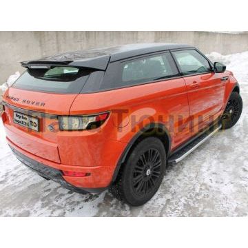 Пороги алюминиевые ТСС с накладкой для Land Rover Evoque 2011- Пороги алюминиевые ТСС с накладкой для Land Rover Evoque 2011-