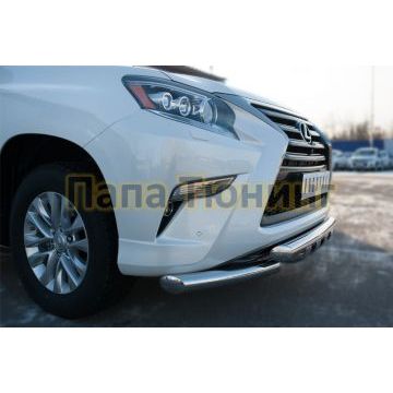 Защита передняя двойная с клыками 76-d76 РусСталь для Lexus GX-460 2014-
