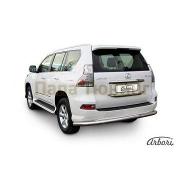 Защита заднего бампера 76 мм Slitkoff для Lexus GX-460 2014-