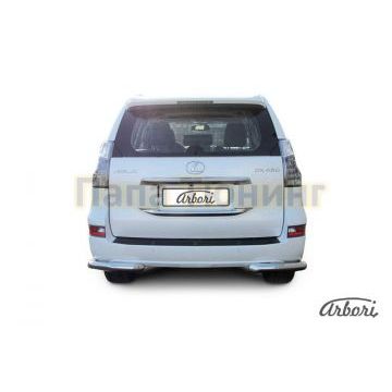 Защита задняя уголки 76 мм Slitkoff для Lexus GX-460 2014-