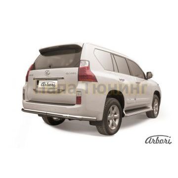 Защита заднего бампера 76 мм Slitkoff для Lexus GX-460 2010-2013