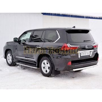 Защита заднего бампера d57 дуга РусСталь для Lexus LX-570/450d 2015-