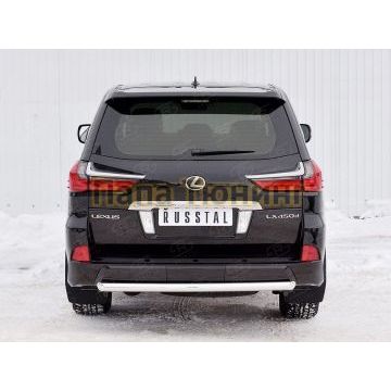 Защита заднего бампера d57 дуга РусСталь для Lexus LX-570/450d 2015-
