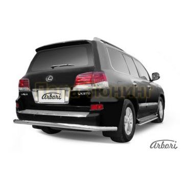 Защита заднего бампера 76 мм Slitkoff для Lexus LX-570 2012-