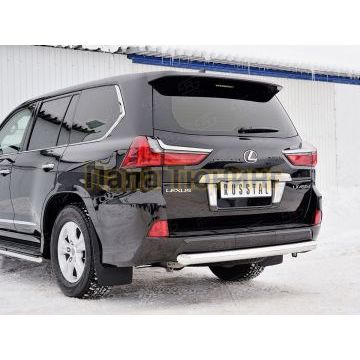 Защита заднего бампера d76 дуга РусСталь для Lexus LX-570/450d 2015-