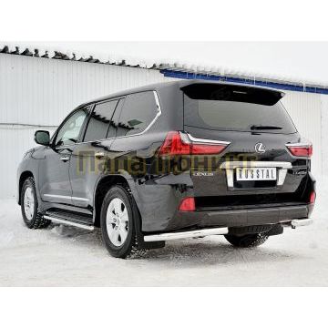 Защита задняя уголки d57 РусСталь для Lexus LX-570/450d 2015-