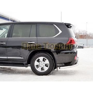 Защита задняя уголки d57 РусСталь для Lexus LX-570/450d 2015-