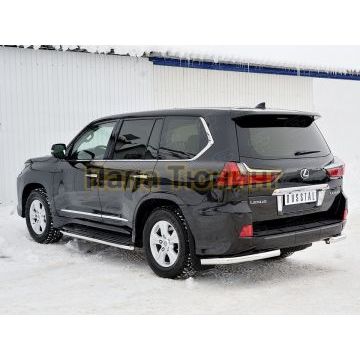 Защита задняя уголки d57 РусСталь для Lexus LX-570/450d 2015-