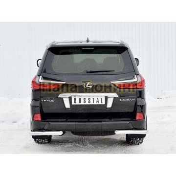 Защита задняя уголки d57 РусСталь для Lexus LX-570/450d 2015-