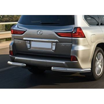 Защита задняя уголки 76 мм Rival для Lexus LX-570/450d 2015-