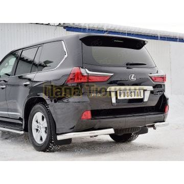 Защита задняя уголки d76 РусСталь для Lexus LX-570/450d 2015-