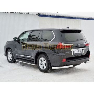 Защита задняя уголки d76 РусСталь для Lexus LX-570/450d 2015-